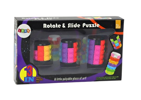 ZESTAW UKŁADANEK LOGICZNYCH WALEC 3 STOPNIE TRUDNOŚCI