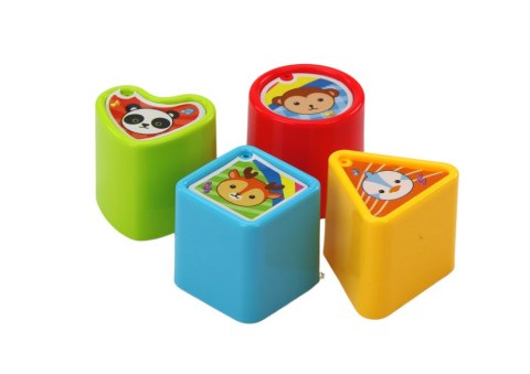 BĘBENEK INTERAKTYWNY EDUKACYJNY KSZTAŁTY ZIELONO- POMARAŃCZOWY