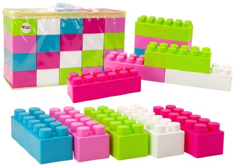 DUŻE KLOCKI KONSTRUKCYJNE PODŁUŻNE W TORBIE NAKLEJKI KOLOROWE 20 EL