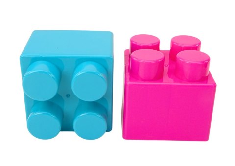 DUŻE KLOCKI KONSTRUKCYJNE W TORBIE NAKLEJKI KOLOROWE 12 EL