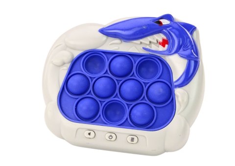 GRA SENSORYCZNA KONSOLA POP-IT REKIN ŚWIATŁA DŹWIĘKI NIEBIESKA