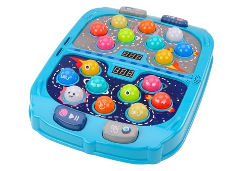 GRA ZRĘCZNOŚCIOWA WACK A MOLE KOSMOS 9 POZIOMÓW PRĘDKOŚCI ŚWIATŁA DŹWIĘKI