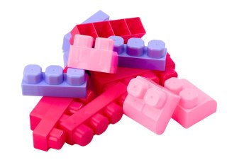 KLOCKI W WIADERKU EDUKACYJNE DUŻE BUDOWLANE ZESTAW 160 ELE.