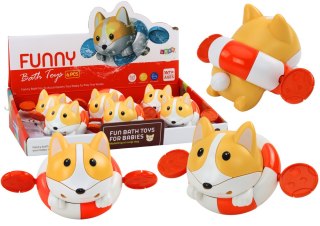 MECHANICZNA ZABAWKA DO KĄPIELI NAKRĘCANA LISEK W KÓŁKU