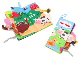 MIĘKKA KSIĄŻECZKA EDUKACYJNA SZELESZCZĄCA ZWIERZĘTA DOMOWE