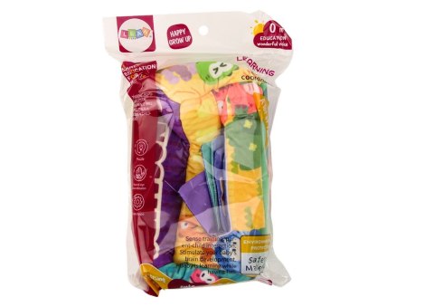 MIĘKKIE PUDEŁKO NA CHUSTECZKI 6 TKANIN 3 SZELESZCZĄCE CHUSTECZKI KOLOROWE