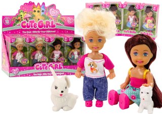 MINI LALECZKA DŁUGIE WŁOSY UBRANKO KOLOROWE ZWIERZĄTKO