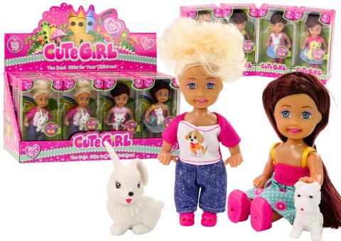 MINI LALECZKA DŁUGIE WŁOSY UBRANKO KOLOROWE ZWIERZĄTKO