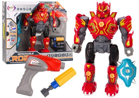 ROBOT DO SKRĘCANIA BROŃ WIERTARKA ŚRUBOKRĘT ŚWIATŁA DŹWIĘK CZERWONY