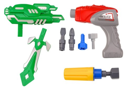 ROBOT DO SKRĘCANIA BROŃ WIERTARKA ŚRUBOKRĘT ŚWIATŁA DŹWIĘK GRANATOWY