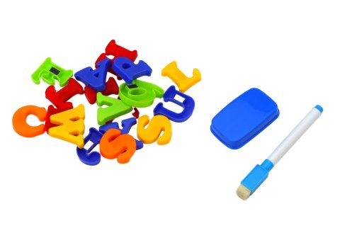 TABLICA EDUKACYJNA MAGNETYCZNA LITERKI CYFERKI PISAK GĄBKA