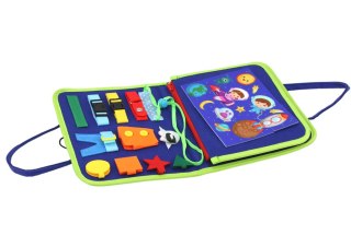 TABLICA FILCOWA SENSORYCZNA MANIPULACYJNA EDUKACYJNA NIEBIESKA