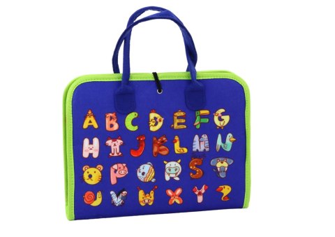 TABLICA FILCOWA SENSORYCZNA MANIPULACYJNA EDUKACYJNA NIEBIESKA