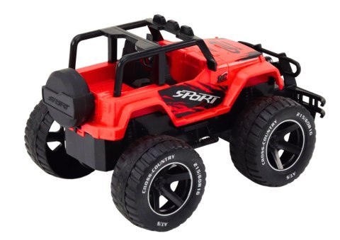 AUTKO SAMOCHÓD TERENOWY ZDALNIE STEROWANY RC 1:18 CZERWONY