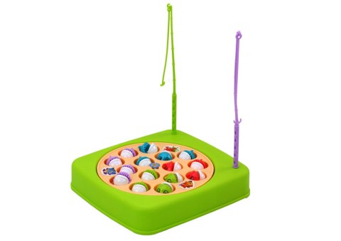 GRA ZRĘCZNOŚCIOWA ŁOWIENIE RYBEK 15SZT WĘDKI ZIELONA