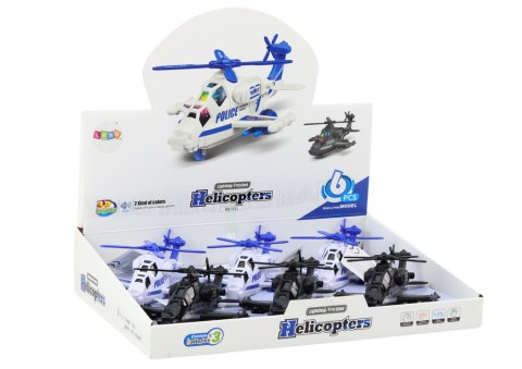 HELIKOPTER POLICYJNY BIAŁY LUB CZARNY NAPĘD FRYKCYJNY ŚWIATŁO I DŹWIĘK