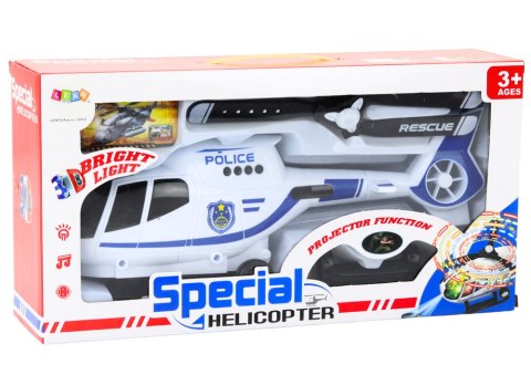 HELIKOPTER POLICYJNY ŚMIGŁOWIEC JEŻDŻĄCY ŚWIATŁA DŹWIĘKI