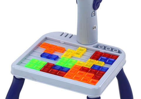 MINI PROJEKTOR STOLIK TETRIS 2W1 JEDNOROŻEC NIEBIESKI