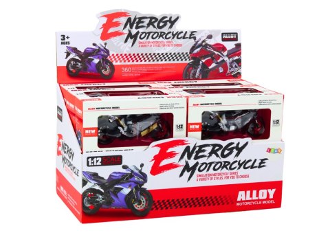 MOTOCYKL MOTOR SPORTOWY 1:12 FIGURKA MODEL KOLEKCJONERSKI ŚCIGACZ MIX