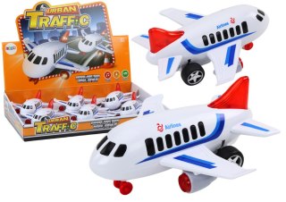 SAMOLOT PASAŻERSKI ŚWIATŁA DŹWIĘKI NAPĘD BIAŁY