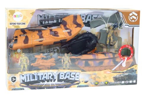 ZESTAW MILITARNY CZOŁG WOJSKOWY HELIKOPTER ŚMIGŁOWIEC SPADOCHRONIARZ DŹWIĘKI