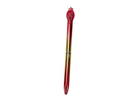 DŁUGOPIS Z ANANASEM W POŁYSKU ZŁOTO KOLOROWY NIEBIESKI WKŁAD 0.7MM MIX