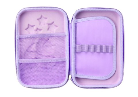 DUŻY PIÓRNIK 3D JEDNOROŻEC ROZKŁADANY FIOLETOWY 23X15X5 CM