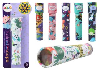 KALEJDOSKOP DZIECIĘCY WZORKI KOLORY BIAŁY ZWIERZĘTA