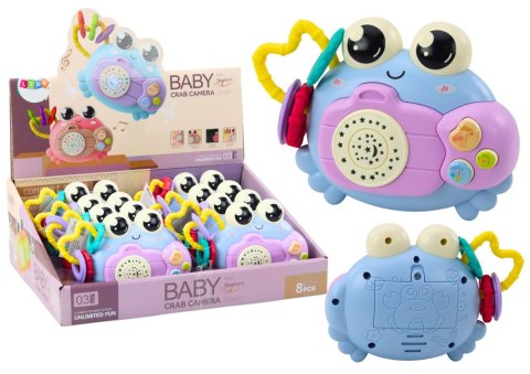 KRAB APARAT GRZECHOTKA PROJEKTOR NA BATERIE DŹWIĘKI NIEBIESKI