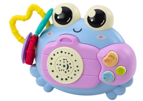 KRAB APARAT GRZECHOTKA PROJEKTOR NA BATERIE DŹWIĘKI NIEBIESKI