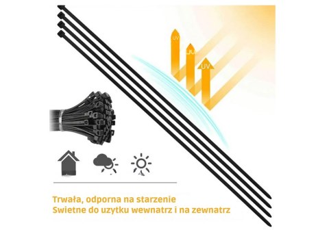 OPASKI ZACISKOWE KABLOWE DO KABLI ZIPERKI TRYTKI TRYTYTKI 250X1.2 MM