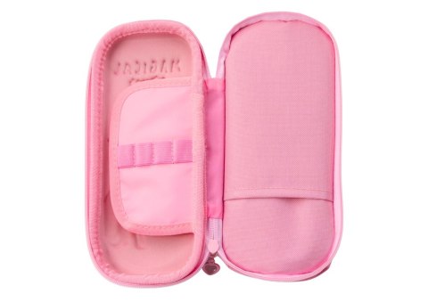 PIÓRNIK RÓŻOWY Z JEDNOROŻCEM 3D DWUKOMOROWY 24 CM X 11 CM X 7 CM