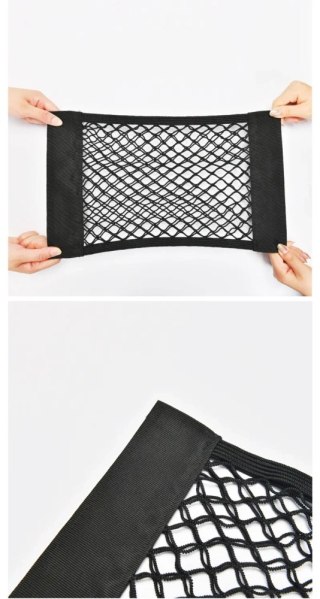 SIATKA DO BAGAŻNIKA AUTA ORGANIZER TORBA NA WKRĘTY MOCNA KIESZEŃ 20 X 26CM