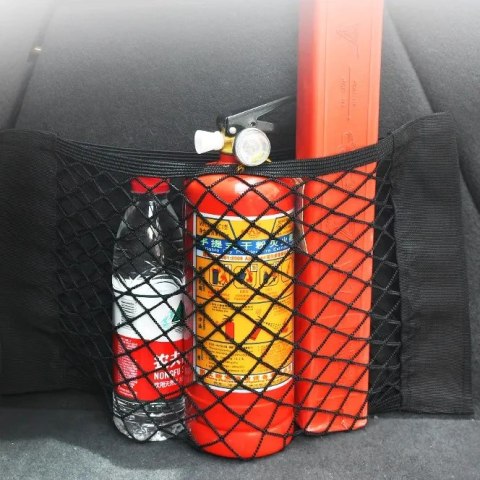 SIATKA DO BAGAŻNIKA AUTA ORGANIZER TORBA NA WKRĘTY MOCNA KIESZEŃ 20 X 26CM