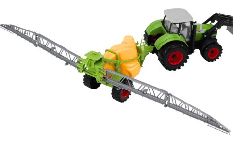 TRAKTOR ROLNICZY KOPARKA Z OPRYSKIWACZEM NAPĘD ZIELONY