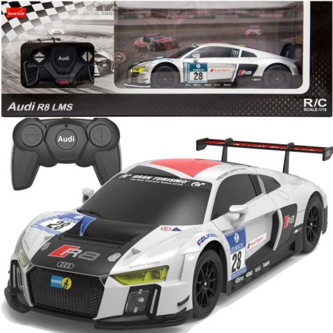 AUTO R/C 1:24 ZDALNIE STEROWANE SPORTOWE AUDI R8 LMS BIAŁE