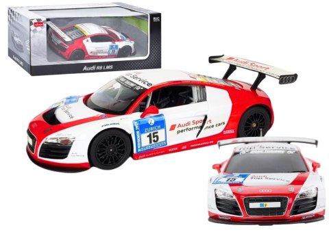 AUTO R/C 1:24 ZDALNIE STEROWANE SPORTOWE AUDI R8 LMS BIAŁE
