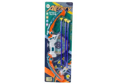 ŁUK STRZELECKI ZIELONO-POMARAŃCZOWY STRZAŁY Z PRZYSSAWKAMI 3 SZTUKI