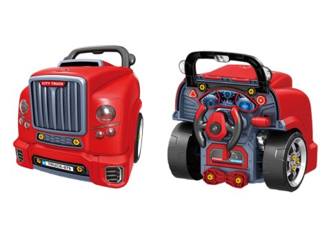 SILNIK CIĘŻARÓWKA DO ROZKRĘCANIA ZESTAW MAJSTERKOWICZA CZERWONY WARSZTAT