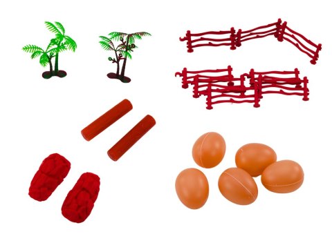 ZESTAW FIGUREK DINOZAURÓW DUŻY DINOZAUR ZIELONY 45 EL