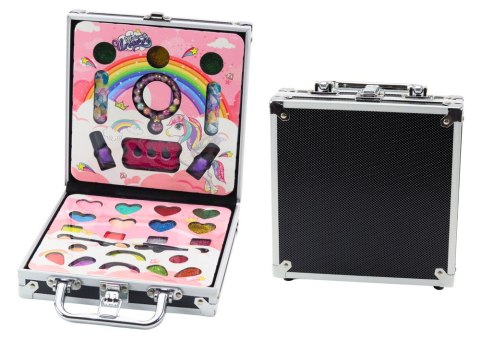 ZESTAW PIĘKNOŚCI W WALIZCE CIENIE BROKATY LAKIERY CZARNA