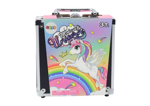 ZESTAW PIĘKNOŚCI W WALIZCE CIENIE BROKATY LAKIERY CZARNA