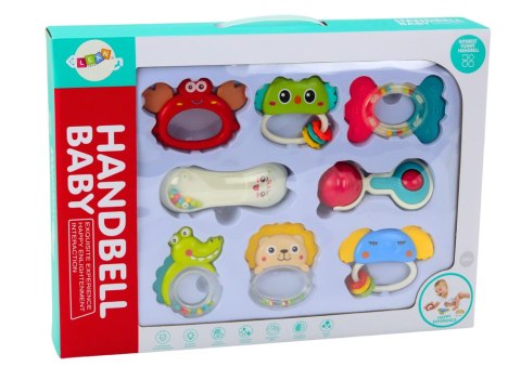 ZESTAW ZABAWEK GRZECHOTEK GRYZAKÓW ZWIERZĄTKA 8 SZTUK