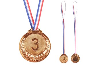 BRĄZOWY MEDAL TRZECIE MIEJSCE NAGRODA TROFEUM CYNKOWY 6,5CM