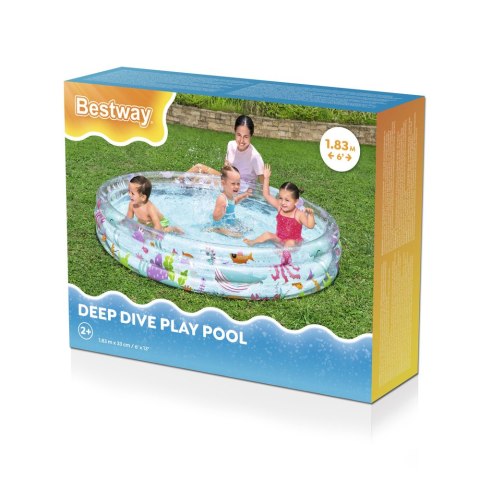 DMUCHANY BASEN MORSKI ŚWIAT 183 X 33 CM BESTWAY 51005