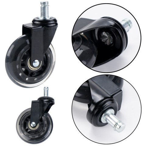 KAUCZUKOWE KÓŁKO DO FOTELA PRZEZROCZYSTE CICHE 1 SZT