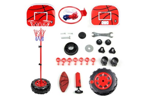 KOSZ DO KOSZYKÓWKI REGULOWANY PIŁKA POMPKA 1.7M