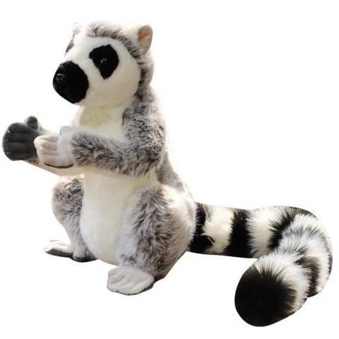MASKOTKA PLUSZOWA LEMUR PLUSZAK MIĘKKI SZARY 28CM