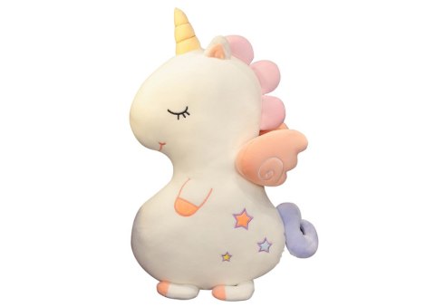 MASKOTKA PLUSZOWA PRZYTULANKA UROCZY JEDNOROŻEC BIAŁY 50CM