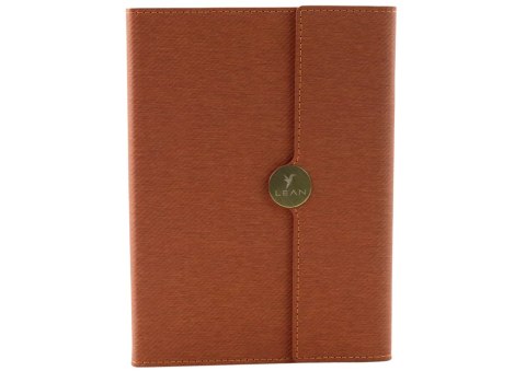 NOTES BIUROWY NA MAGNES NOTATNIK A5 W LINIE Z OBICIEM BRĄZOWY